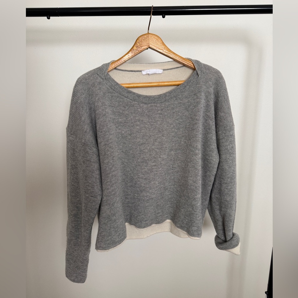 Alexander Wang Reversible Wool/Cashmere Scoop Neck Sweater
